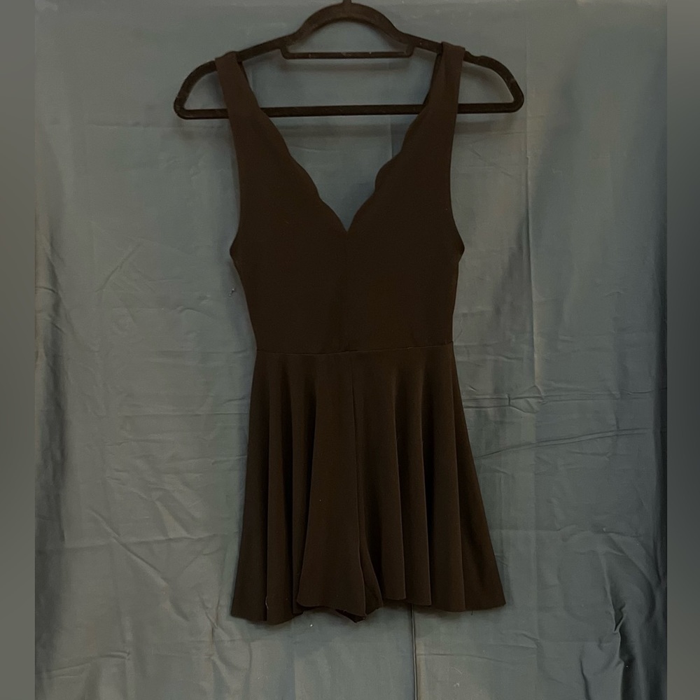 Kimchi Blue| Knit scallop neck black mini dress| size XS